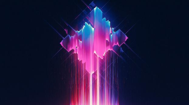 Psychedelic Digital Tv Glitch Wallpaper 