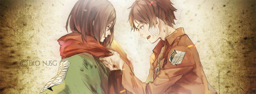 Eren & Mikasa🧣🕊️ art by @rg5j5Wmj1H59pF0 