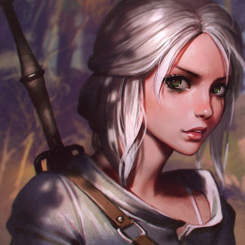 Art Print Ciri Dashing dans Witcher 3