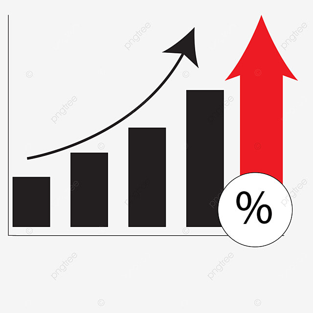 Красная Стрелка График Роста До Фона 