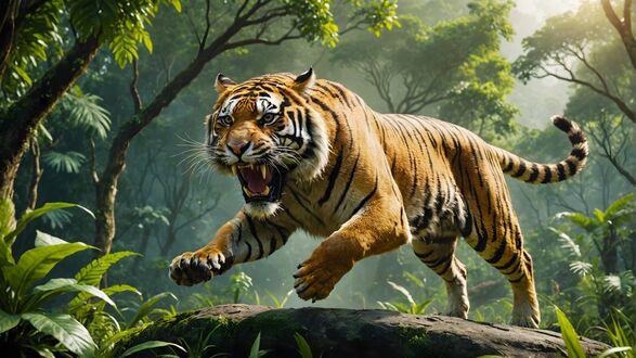 Photo majestic wild tiger on dark background isolated closeup 