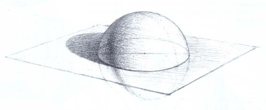 Учимся рисовать шар карандашом поэтапно академический рисунок 