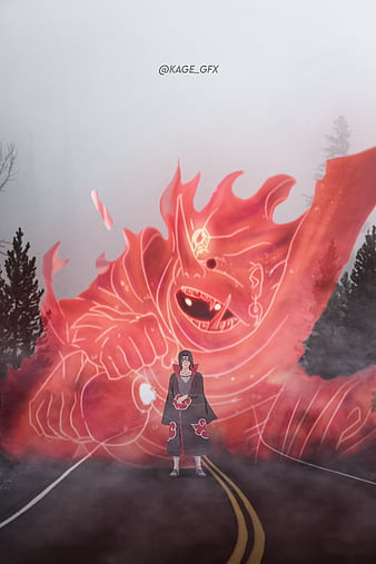 Wallpaper Naruto, stand, Susano, Kurama 