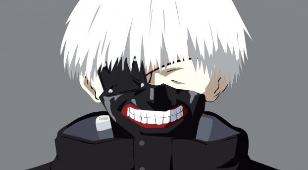 Tokyo Ghoul Kaneki Ken Man Mask Red Eyes White Hair iPhone 4s 