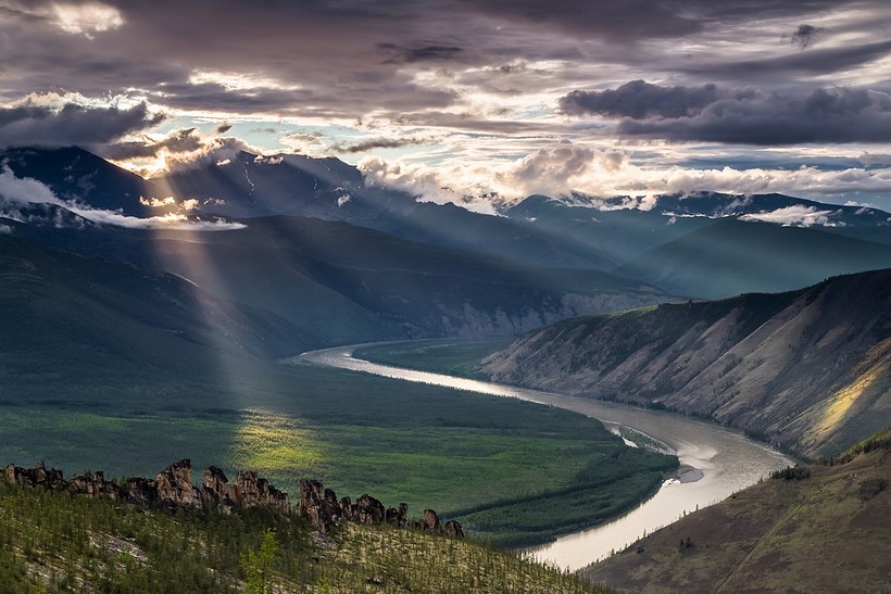 ✓ 4К Природа Сибири! Енисей! Тайга! Siberian river!