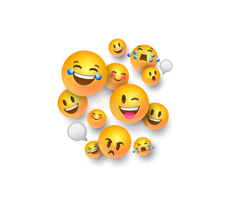 Angry Emoji, Изолированных На Белом 