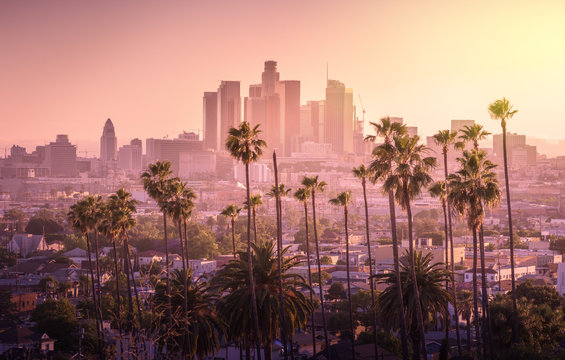 Blick Auf Die Innenstadt Von Los Angeles, Kalifornien, USA 