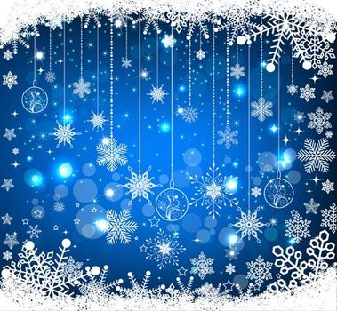 Обои зима, снежинки, фон, winter, background, snowflakes на 