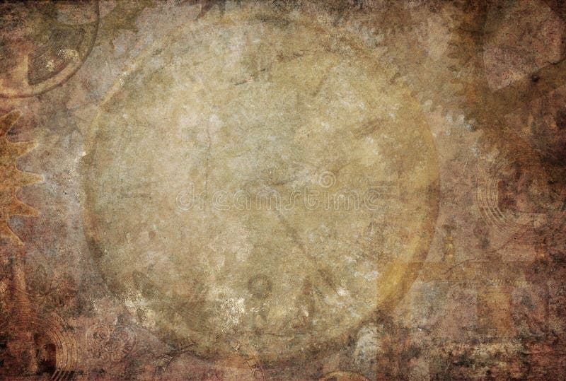 Scifi steampunk rusty wall background 