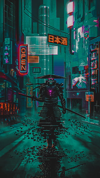 Cyberpunk 2077 Wallpaper 4K, Neon art, Neon Lights, Triangles