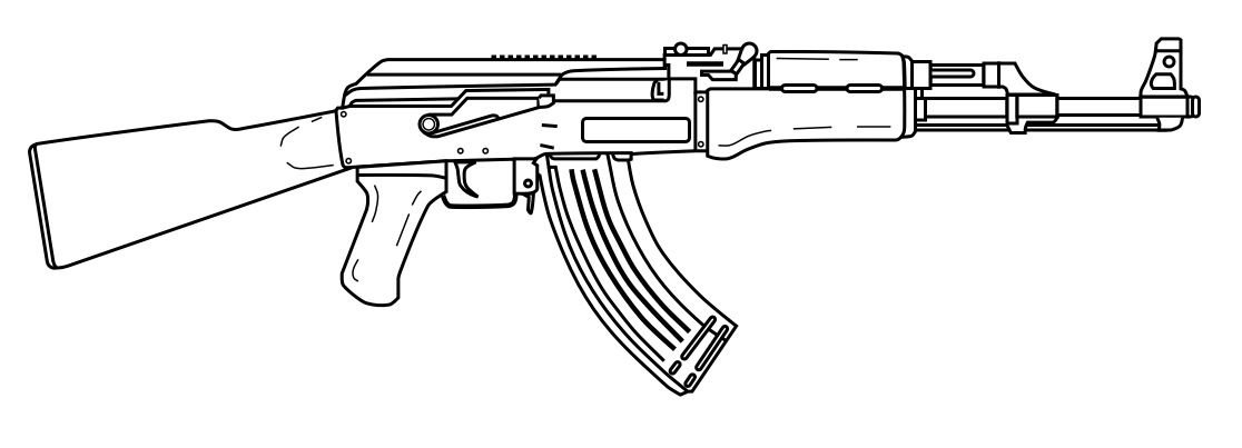 Трафареты автомат калашникова 