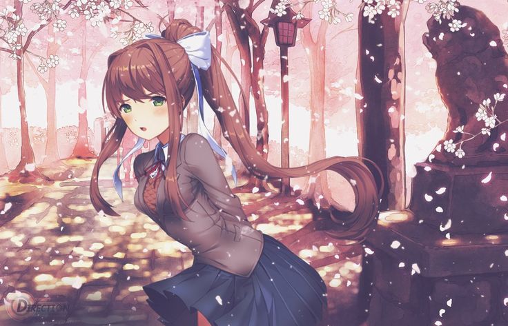 Monika Doki Doki Literature Club! HD wallpaper 