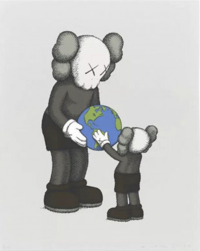 kaws Kopf bunt Poster von unbanich 