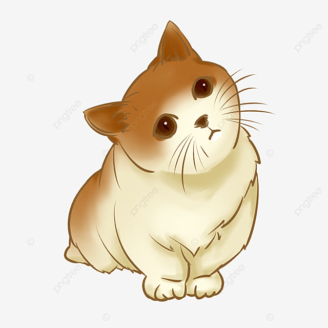 Милый котик PNG , мультяшный кот, кот, животное PNG картинки 