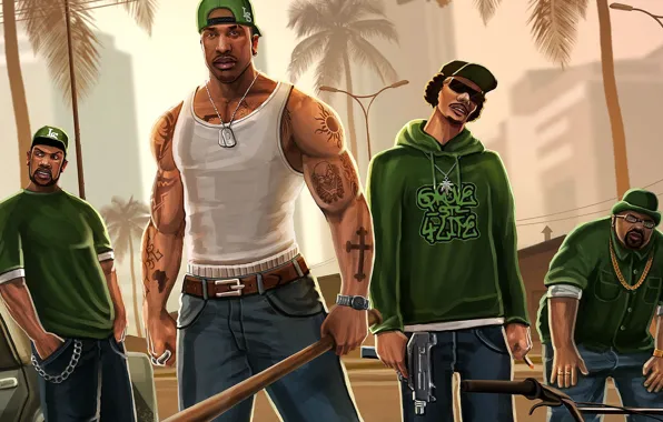 Gta San Andreas Title Scene Wallpaper 