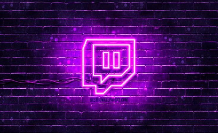 3D-анимация Логотип Twitch с градиентным абстрактным фоном 