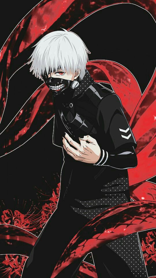 Обои аниме, tokyo, ghoul, токийский, гуль, парень, цветы 