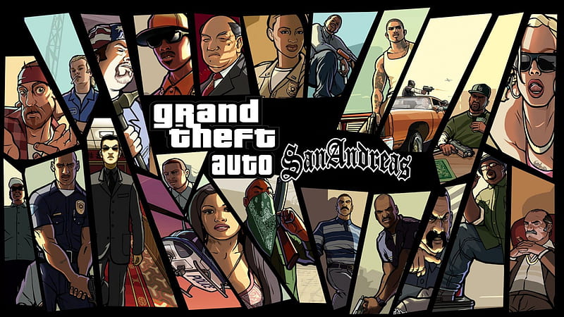 Gta Sa 4k Collage Poster Wallpaper 