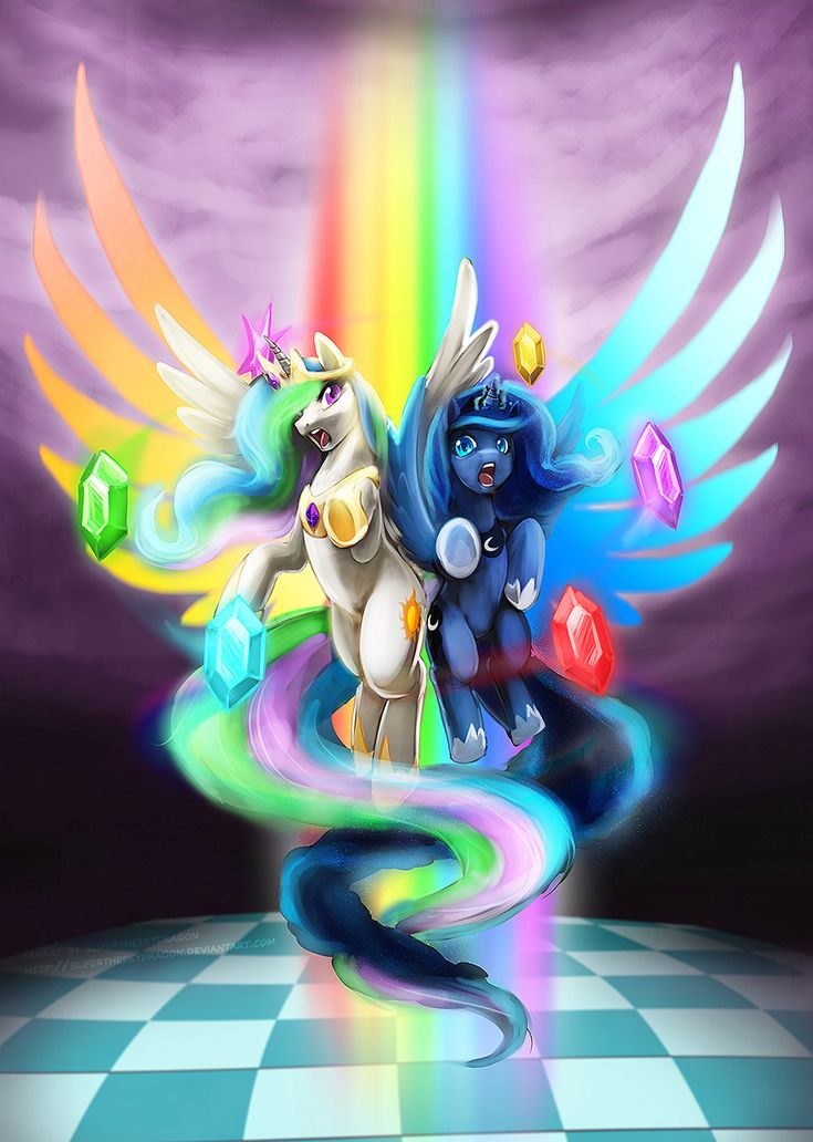 image of Celestia and Luna tbh 