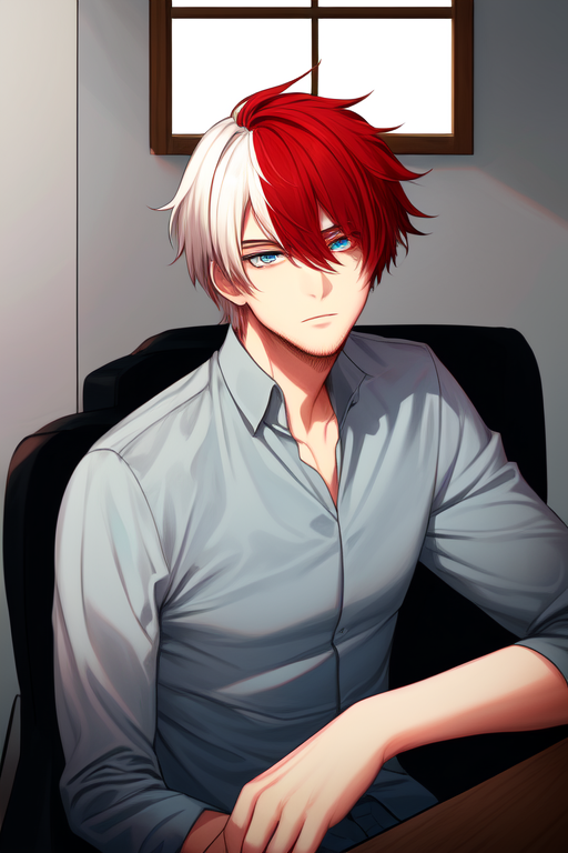 Casual Shoto Todoroki, an art print by Gearous