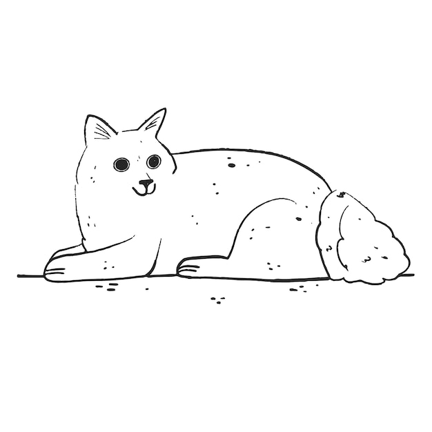 Кот Pet сидит рисунок, кот, белый, млекопитающее, лицо png 