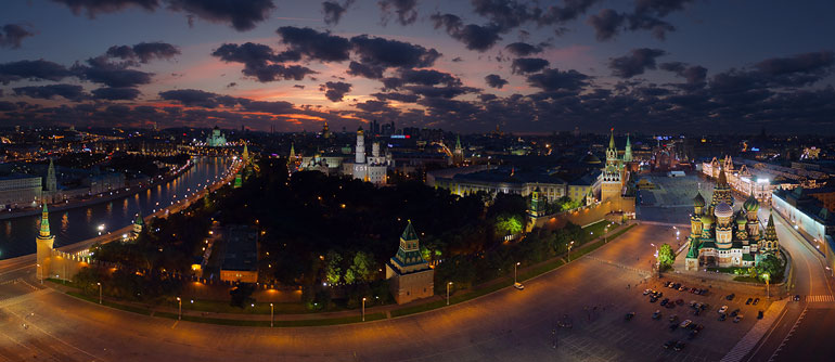 Вид панорамы города Москвы стоковое изображение