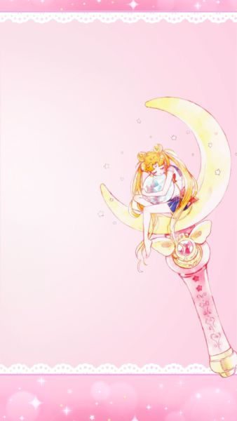 Usagi Tsukino Pink Bliss Anime Wallpaper