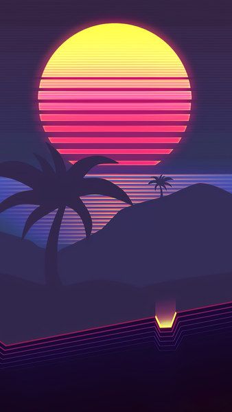 Cityscape, synthwave, retrowave city 