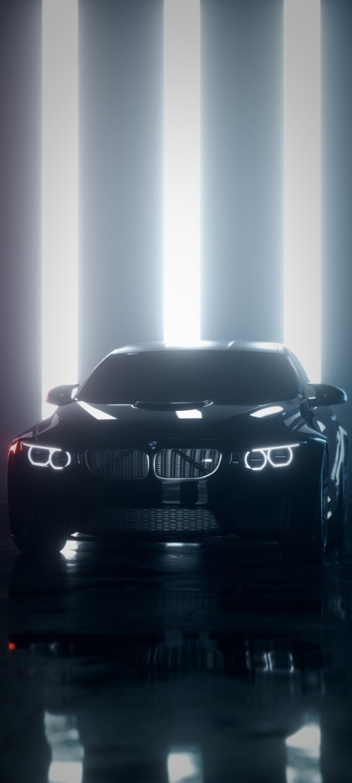 Обои bmw, white, m5, f90, running lights на телефон и рабочий 