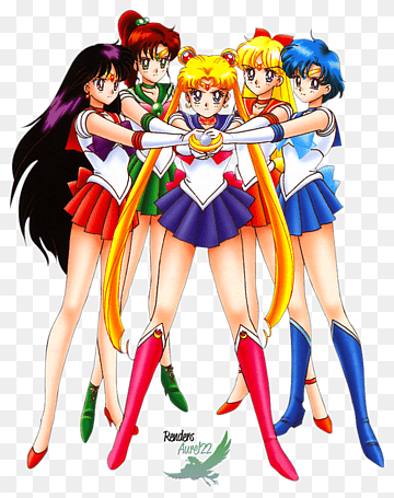 Обои на рабочий стол Sailor Moon / Сейлор Мун сидит на дереве 