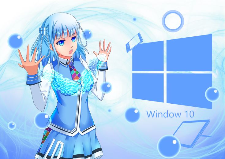 Wallpaper girl, anime, windows 10 for 