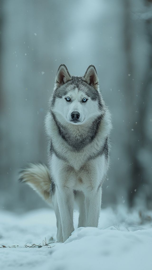 Huskies Wallpaper Winter, Dog #1517