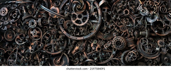 Grunge background in steampunk style 