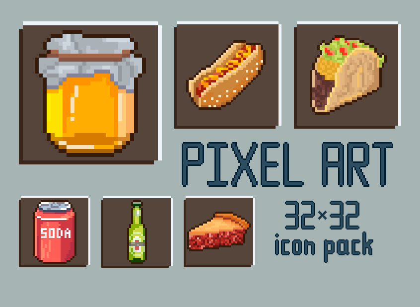 32x32 Fantasy Pixel Art Icon Pack by Saikofae