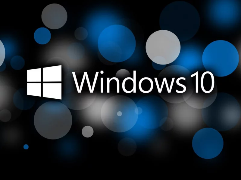 Обои «Windows 10 на синем фоне» фон windows для рабочего 