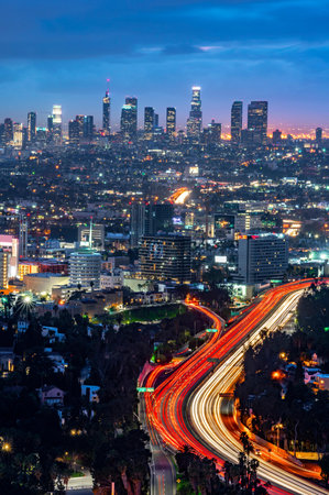 Los Angeles Wallpaper Palms & LA City Wandbild Schälen und 