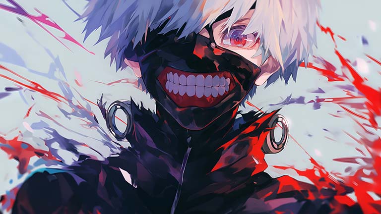 Обои аниме, tokyo, ghoul, гуль, сумасшествие, сороконожка 