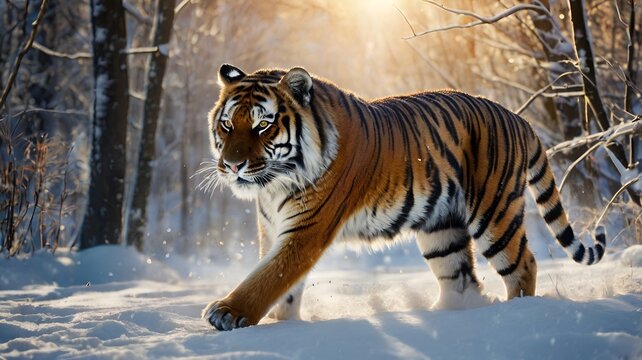 Tiger Wallpaper Wildlife, Vibrant #1623