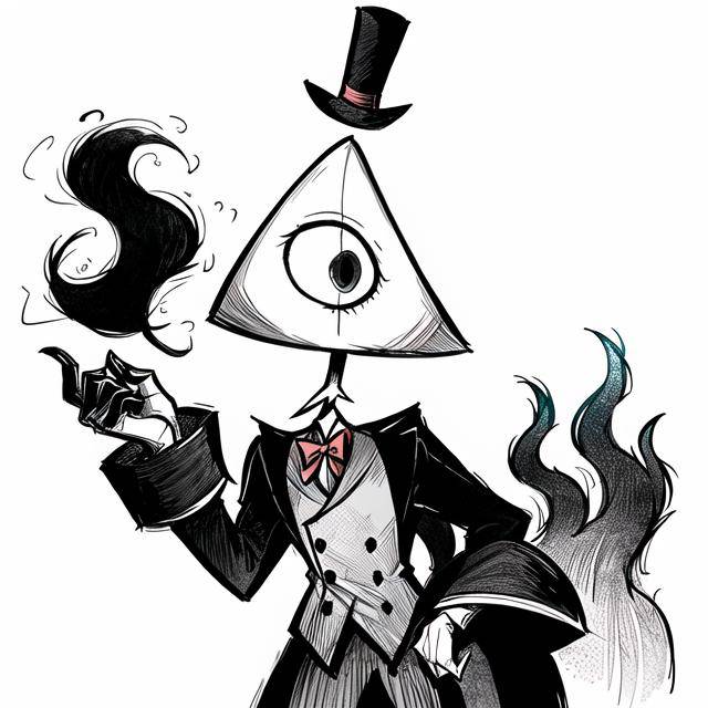 Fanart of bill cypher in human form 