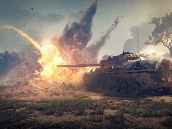 Обои облака, здания, танк, Game, Мир танков, World of Tanks 