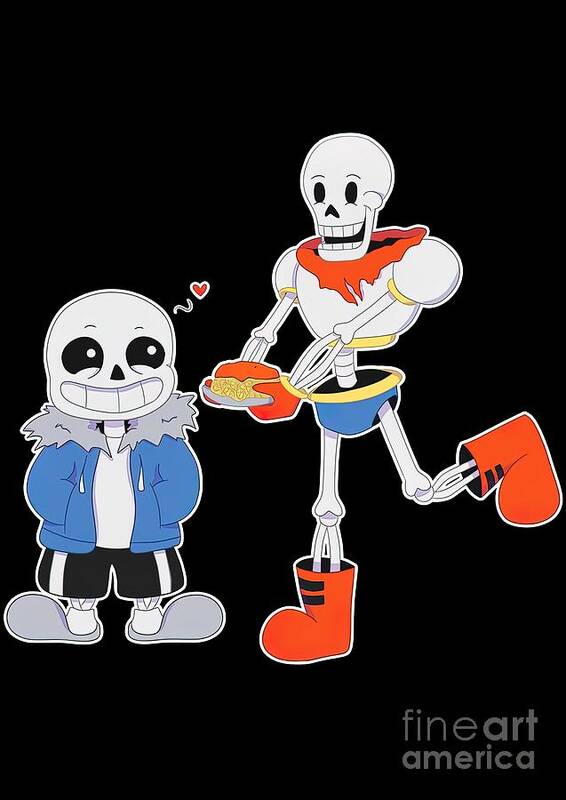 Sans and Papyrus Undertale Art Print by 