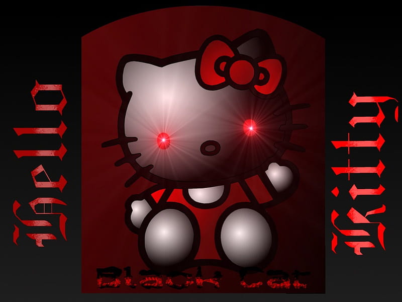 HD hello kitty black wallpapers 