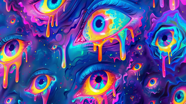 A psychedelic illustration of a 