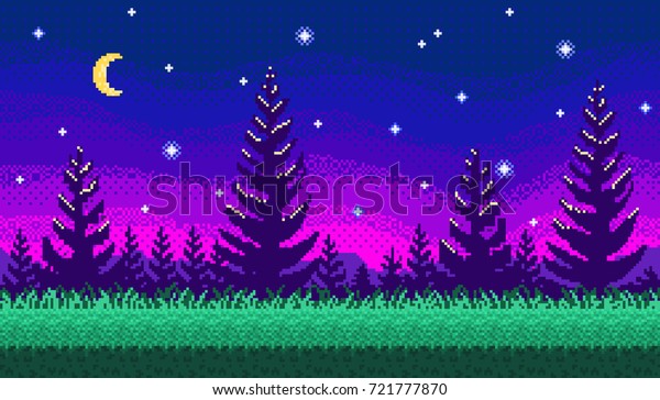 various forest trees vector 