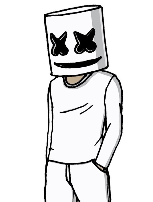 Marshmello drawing Easy 