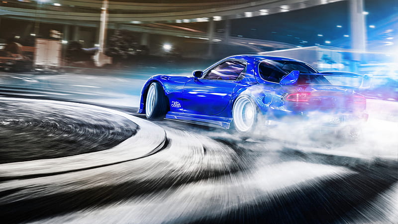 Nissan drift colourful burnout HD wallpaper download