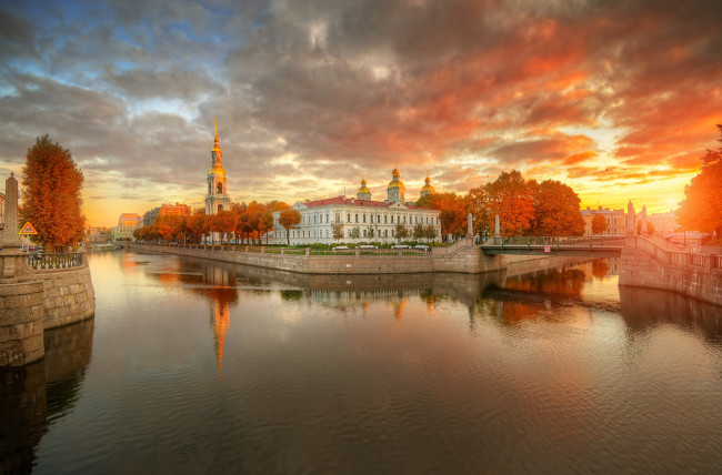 Россия, Санкт-Петербург, церковь, мост 