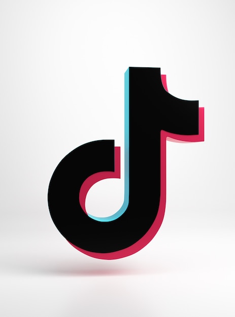 Tiktok Следуйте за нами фон с 3D 