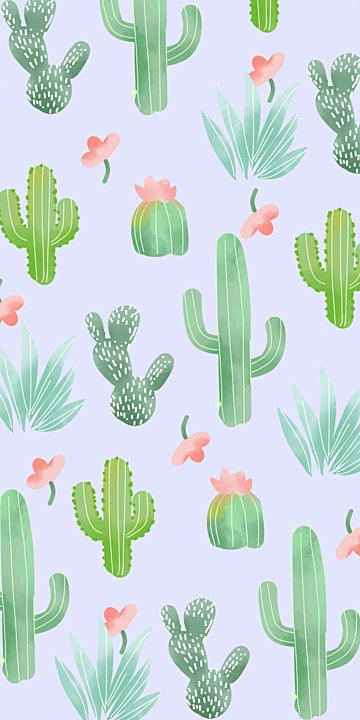 Cute Black Cactus Aesthetic Wallpaper 