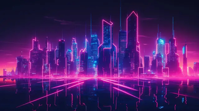 Synthwave/Retrowave Wallpaper by 